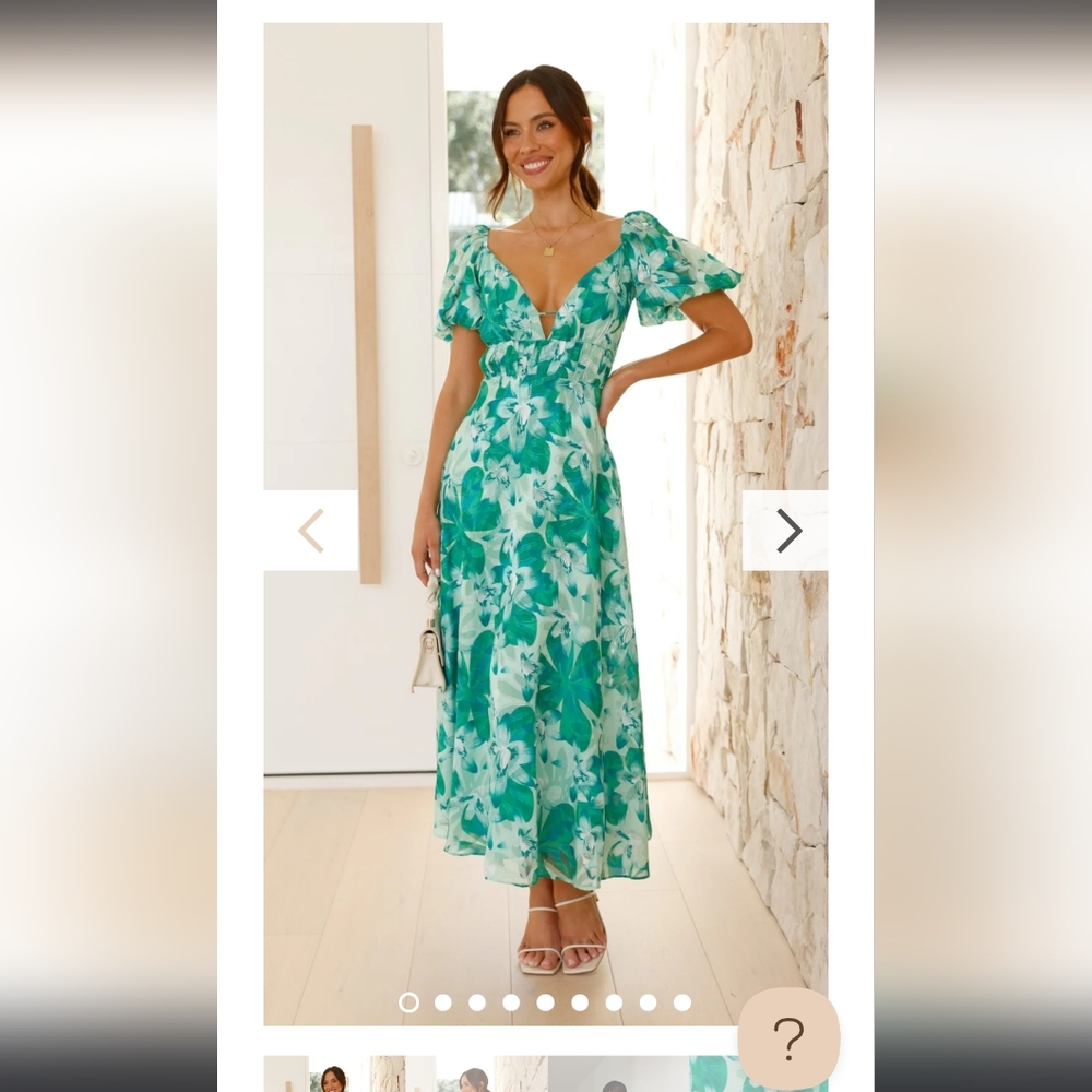 Adeliza Maci Dress - Green Floral